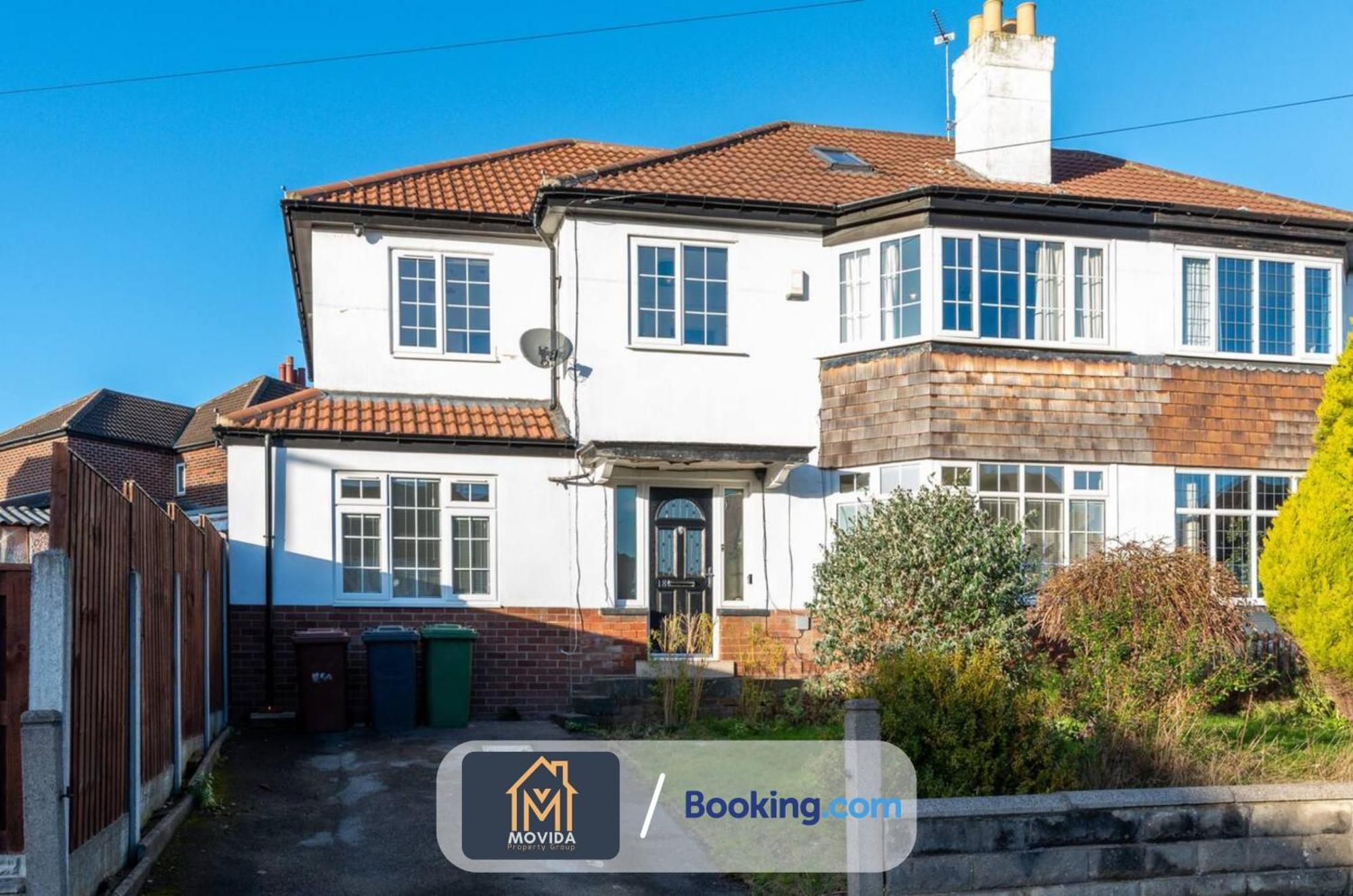 Large Modern 6 Bedroom House By Movida Property Group Short Lets & Serviced Accommodation With Games Room Leeds (West Yorkshire) Exterior foto